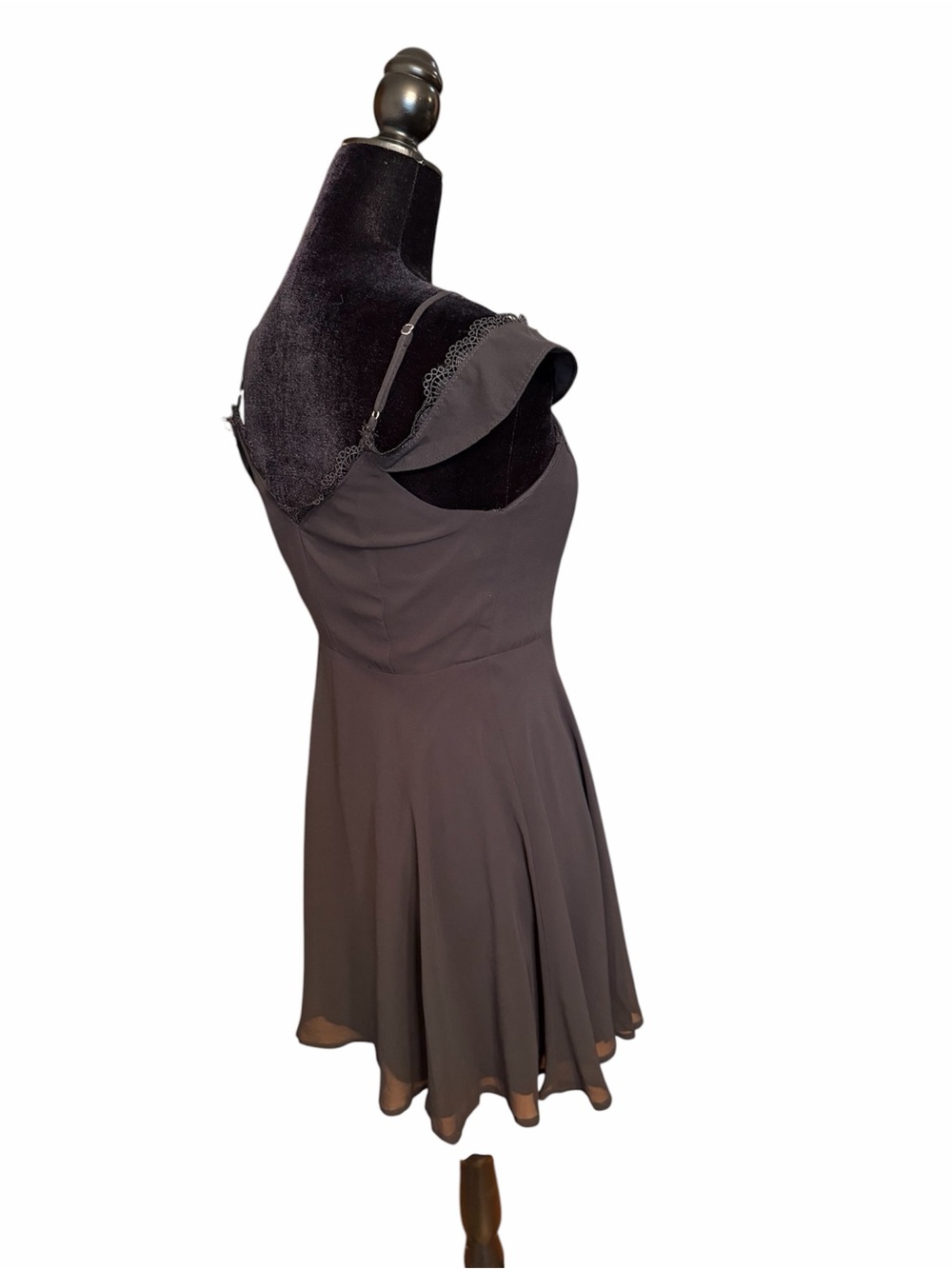 Lulus Off-Shoulder Black V-Neck Mini Dress Size S - Picture 6 of 12